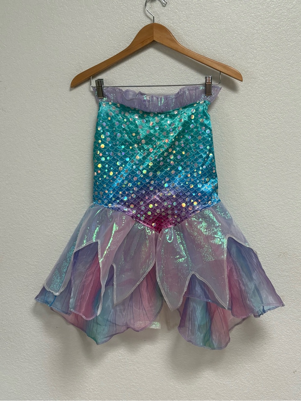 Mermaid Sequin Skirt Dress for Kids - Shimmering Teal & Purple